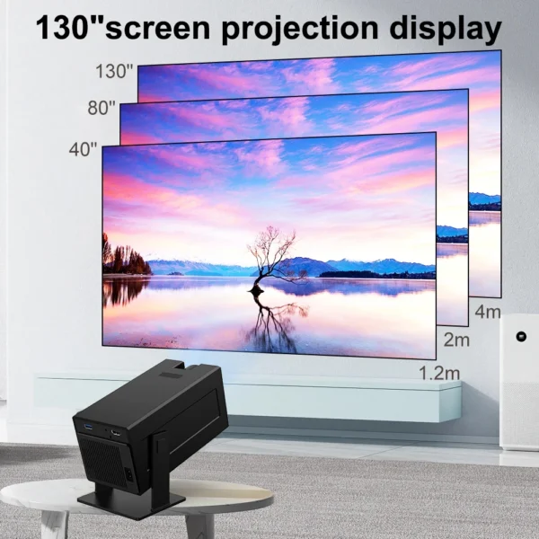 Polaring P50Mini Android Projector Amlogic 950S 6G Wifi BT 250Ansi Cinema Home Keystone HDMI Proyector 1080P 4K  projector - Imagen 4