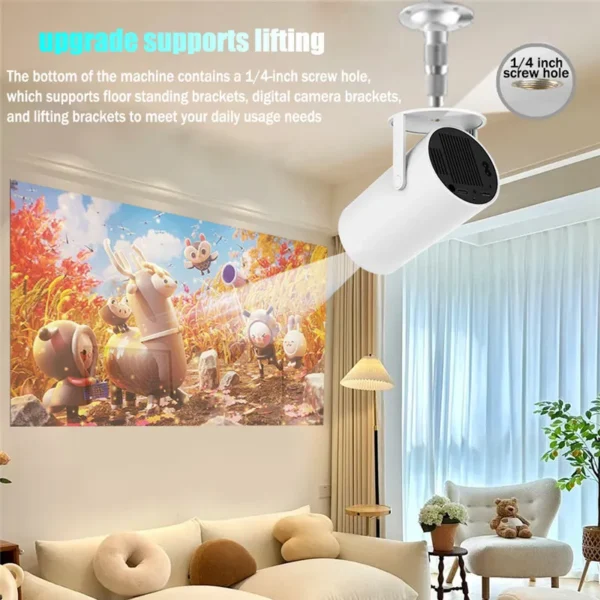 DITONG HY300 Plus HD Projector portatil 4K 1280x720P Android 11 Wifi6 LED Video Home Theater Cinema Phone mini Proyector Movie - Imagen 4